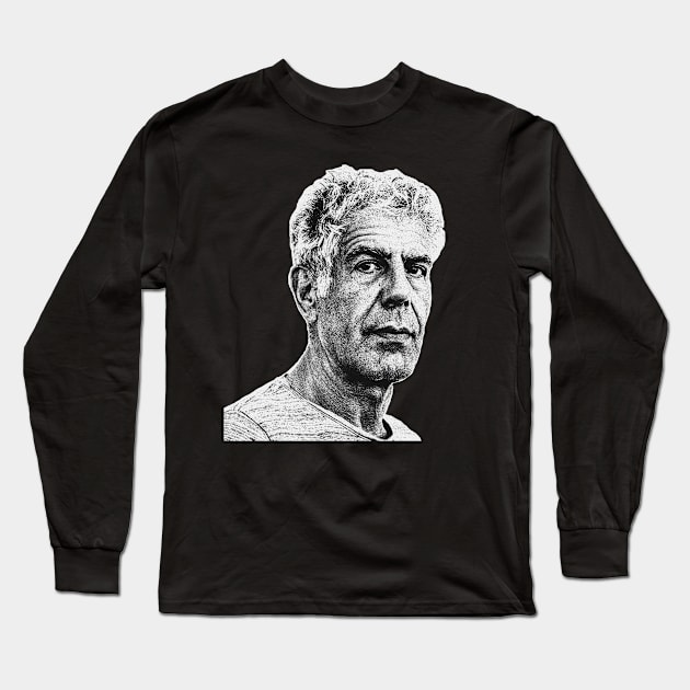 Anthony Bourdain Long Sleeve T-Shirt by ohyeahh